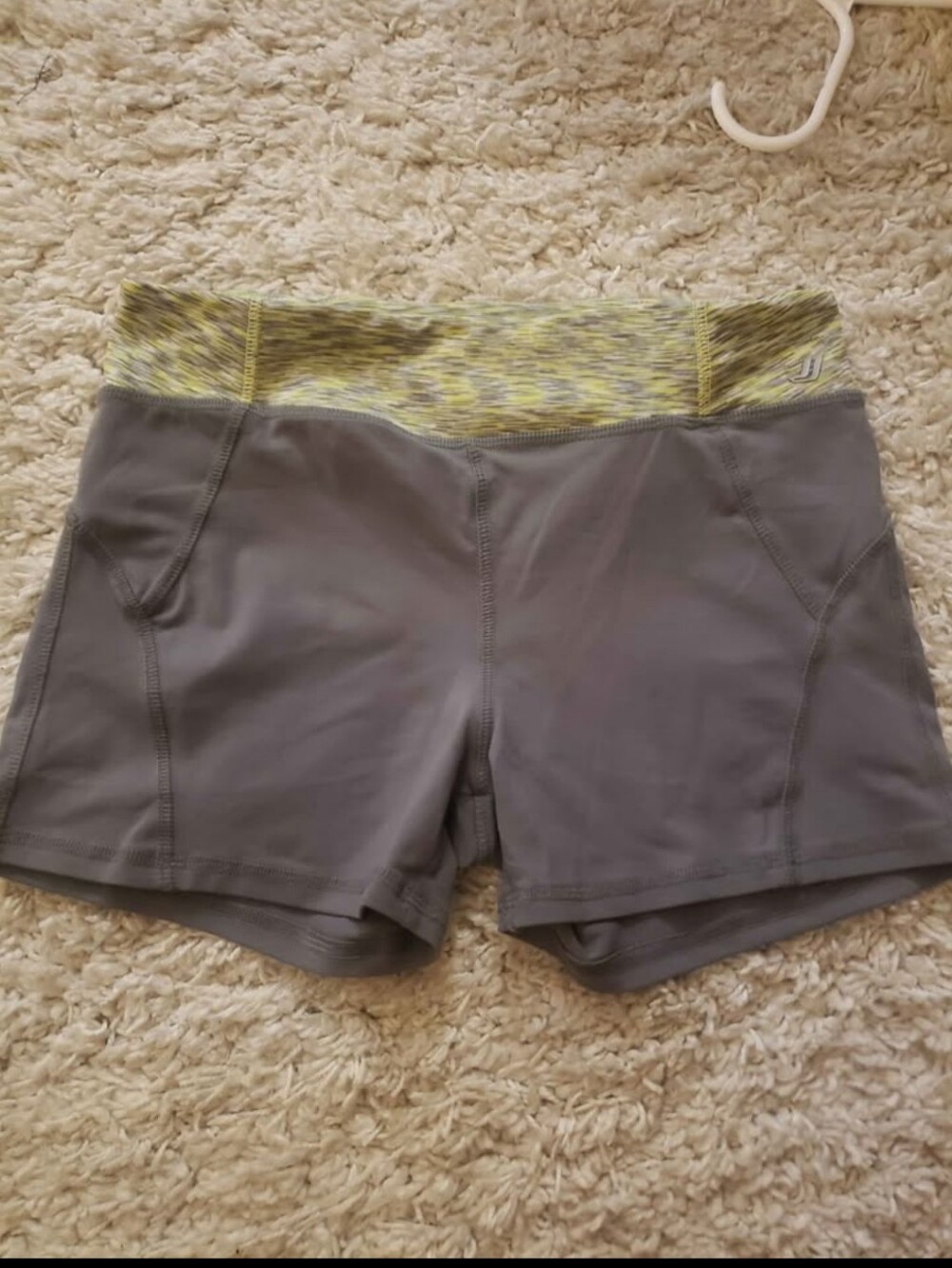 Joe Fresh Gray Athletic Shorts with Yellow-Green Waistband